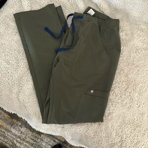 Slim Cairo Cargo Scrub Pants - Small Moss